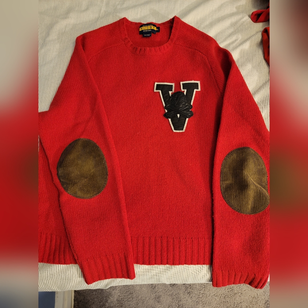 Rugby red wool sweater size XL
